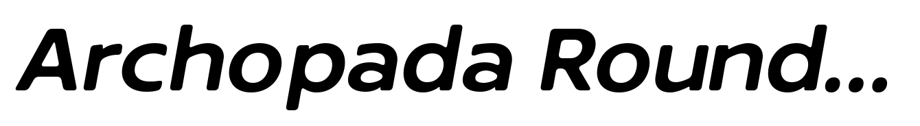 Archopada Rounded Oblique Semi Bold